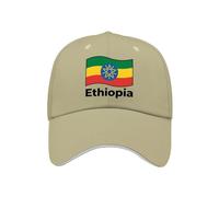 Gorra De Béisbol con Etiopía Bandera Nacional Gorra Lisa Ligera Ajustable Estilo Polo Clásica Deportiva Casual Gorra De Verano Unisex Copa del Mundo