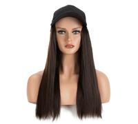 Gorra de Béisbol con Extensiones de Cabello Peluca de sombrero for mujer, gorra de béisbol transpirable a la moda, peluca de pelo largo y liso, gorra de peluca a la moda for mujer Peluca de Sombrero(C