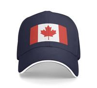 Gorra de béisbol con la bandera de Canadá, gorra de béisbol canadienses para mujeres y hombres, gorra de camionero, sombrero ajustable para papá, Azul marino, talla única