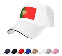 Gorra de béisbol con la bandera de Portugal, gorra de béisbol para hombre y mujer, gorra de béisbol con bandera de Portugal, gorra de camionero y papá, Blanco, talla única