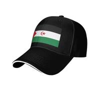 Gorra de béisbol con la bandera del Sahara Occidental, gorra de béisbol con hebilla mágica, camionero, perfecta para verano, al aire libre, golf, NEGRO, talla nica