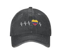 Gorra de béisbol con latidos venezolanos, corazón, Familia, Hombres y Mujeres, Bandera de Venezuela, algodón Desgastado, Snapback
