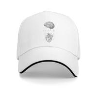 Gorra de béisbol con Letras de diseño artístico Equilibrio Cerebral y corazón Pareja Mujeres Diseño Gorra de Camionero Verano Elegante Senderismo Pesca Visera Solar Gorras