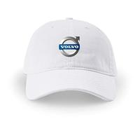 Gorra de Béisbol con Logo de Coche para Volvo EC40 2024, Ajustable de Algodón para Hombres y Mujeres,White
