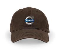 Gorra de Béisbol con Logo de Coche para Volvo V60 2020-2023, Ajustable de Algodón para Hombres y Mujeres,Brown