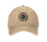 Gorra de béisbol con Logo de la Iniciativa Dharma para Adolescentes Unisex, Gorra de Padre Camionero en Blanco y Negro y2k Gorra de protección Solar para Deportes al Aire Libre