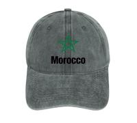 Gorra De Béisbol con Marruecos Bandera Nacional Hombre Mujer Estilo Polo Clásico Deportivo Casual Visera Latón Partido De Fútbol