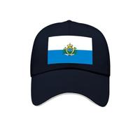 Gorra De Béisbol con San Marino Bandera Nacional Gorra Lisa Ligera Ajustable Estilo Polo Clásica Deportiva Casual Gorra De Verano Unisex Copa del Mundo