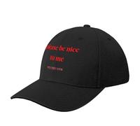 Gorra de béisbol con texto en inglés "Please be Nice to me it s The Law", gorra de béisbol de anime con cierre a presión, gorra de camionero, gorra de senderismo, sombreros de sol para mujeres y