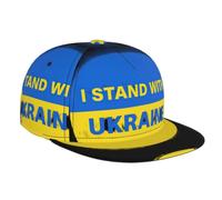 Gorra de béisbol con visera plana de Ucrania, clásica, hip hop, rock, actividades al aire libre, golf, Negro, Talla única