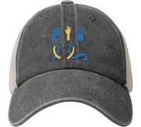 Gorra De Béisbol Conciencia del Síndrome De La Mano Vintage Gorras De Hombre Proteccion Solar Golf Hat Ajustable Gorra Trucker para Running Senderismo Cámping