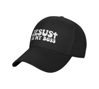 Gorra de béisbol,Cristo Cristianismo Jesús es mi Jefe Sombrero Sol Cómoda,Adjustable Gorra para la Cabeza para Deporte Deportes Tenis