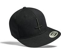 Gorra de béisbol: Cruz de San Pedro - Flexfit Classic Snapback Basecap - Jesús Cristo Petrina Invertida - Cap Regalo-s Hombre y Mujer Gorro Tapa - Satán Diabolo Metal Devil Pentagrama (Negro)