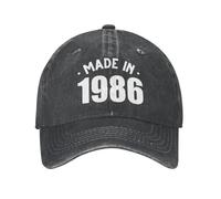 Gorra de béisbol Custom Cool Cotton Made En 1986 Regalos de cumpleaños para Hombres, Mujeres Adulto Ajustable Regalo para el Aire libre1121
