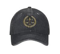 Gorra de béisbol Custom Unisex Cotton Law Golden Scales of Justice Abogado Adulto Fiesta Legal Regalo Papá Hombres Mujeres Regalo de Protección Solar
