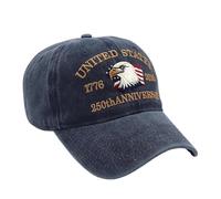 Gorra de béisbol de 250 cumpleaños, 1776-2026, 250 años, gorra de béisbol desgastada, sombrero patriótico de recuerdo, para oficina, escuela, diario, viajes, camping, senderismo, mochileros, deportes