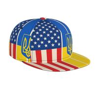Gorra de béisbol de ala plana de Estados Unidos y Ucrania clásica, hip hop, rock, actividades al aire libre, golf, Negro, Talla única