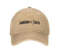 Gorra de béisbol de algodón cálido para Invierno, Arco Iris Siege Six Juego de Tiro de Denim Retro Desgastado Snapback Outdoor All Seasons Travel Gift Hats