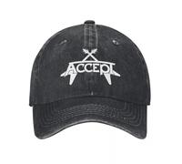 Gorra de béisbol de algodón puro neutro transpirable ACCEPT HEAVY METAL Gorra de mezclilla desgastada vintage para hombres y mujeres Gorras suaves sin estructura para viajes Regalos personalizados