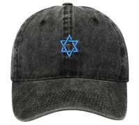 Gorra de béisbol de algodón transpirable con banderas de Israel bordadas para uso diario y deportes al aire libre, sombrero a prueba de sol, gorras de béisbol con banderas de Israel, Negro, Talla