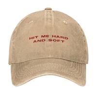 Gorra de béisbol de algodón Transpirable Hit ME Hard and Soft Text Y2k Divertida para Hombres y Mujeres Camionero Papá Protector Solar KPOP Rock Gorras de béisbol Regalo Regalo