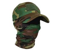 Gorra de Béisbol de Camuflaje con Pasamontañas, Sombrero de Pesca | Mezcla de 65 % poliéster y 35 % algodón, Protección para clima fresco, Pesca, Senderismo, Ciclismo, Running
