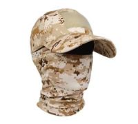 Gorra de Béisbol de Camuflaje con Pasamontañas, Sombrero de Pesca | Mezcla de 65 % poliéster y 35 % algodón, Protección para clima fresco, Pesca, Senderismo, Ciclismo, Running