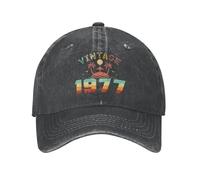 Gorra de béisbol de cumpleaños de algodón Personalizada Vintage Born In 1977 Hip Hop Hombres, Sombrero Ajustable de Padre para Mujer Verano