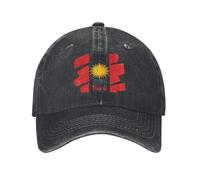 Gorra De Béisbol De Denim Lavado Ajustable Y Gorra De Camionero Papá con Estampado De Perú Bandera Deportiva Informal Gorras De Unisex Al Aire Libre Partido De Fútbol
