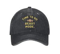 Gorra de béisbol de Gimnasio Time To Go Beast Mode de algodón Fresco Personalizado para Hombres y Mujeres Ajustable Unisex Deporte Fitness Papá Sombrero Hip Hop