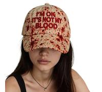 Gorra de béisbol de Halloween - Decoraciones de Halloween espeluznantes | Accesorios de Vestir para Cosplay Vampiro Festival de Otoño Noche Fuego de Campamento Espectáculo en Escenario Noche Fiesta