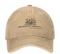 Gorra de béisbol de Hombre, Gorra de béisbol de All Fair In Love and Poetry La Gorra de la Gorra Retro Golf Tocado Suave de Camionero