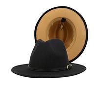 Gorra de béisbol de lana con tono de oreja, dos sombrero de Panamá, ancho para hombre, sombreros de lana, casual, jazz, gorras de béisbol, disfraz de nación acuática, marrón, Talla única