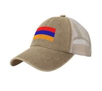 Gorra de Béisbol de Malla Bandera De La República De Armenia Gorra el Sol Transpirable y Ligera Cultura Nacional Sombrero Verano Viseras Gorros de Protección Solar para Deportes al Aire Libre, Viajes