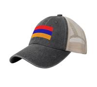 Gorra de Béisbol de Malla Bandera De La República De Armenia Gorra el Sol Transpirable y Ligera Cultura Nacional Sombrero Verano Viseras Gorros de Protección Solar para Deportes al Aire Libre, Viajes