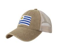 Gorra de Béisbol de Malla Bandera Uruguaya, Sombrero de Verano de Exterior Cultura Nacional Gorra el Sol Vaquera con Hebilla Ajustable para Exterior y Uso Diario