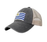 Gorra de Béisbol de Malla Bandera Uruguaya, Sombrero de Verano de Exterior Cultura Nacional Gorra el Sol Vaquera con Hebilla Ajustable para Exterior y Uso Diario