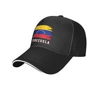 Gorra de béisbol de malla con bandera de Venezuela para correr, sombreros de viaje, gorras de verano ajustables para exteriores, color negro, #186, M/talla única