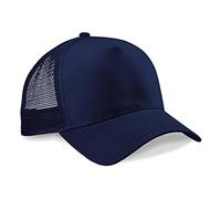 Gorra de béisbol de malla de marca Beechfield Azul azul marino Talla única