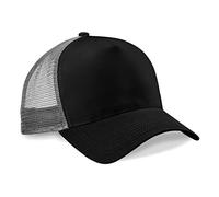 Gorra de béisbol de malla de marca Beechfield Negro negro / gris Talla única