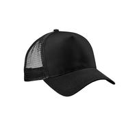 Gorra de béisbol de malla de marca Beechfield Negro negro / negro Talla única