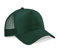 Gorra de béisbol de malla de marca Beechfield Verde verde oscuro Talla única