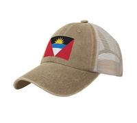 Gorra de BéIsbol de Malla para Hombre Bandera De Antigua Y Barbuda Gorro de Protección Solar Sentimiento Nacional Sombrero de Verano Gorras Deportivas para Running Beisbol Tenis Golf