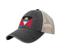 Gorra de BéIsbol de Malla para Hombre Bandera De Antigua Y Barbuda Gorro de Protección Solar Sentimiento Nacional Sombrero de Verano Gorras Deportivas para Running Beisbol Tenis Golf