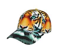 Gorra de béisbol de malla transpirable Little Fat Tiger Head, para deportes al aire libre, adecuada para golf, viajes, uso diario, color negro