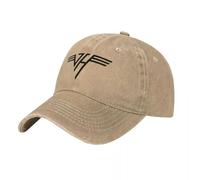 Gorra de béisbol de Mezclilla Van Halen Rock Music Band con Logo Negro para Gimnasio al Aire Libre Hip Hop Papá Sombreros para Hombres y Mujeres Diseño Casual Gorra Snapback Algodón