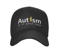 Gorra de béisbol de moda con texto en inglés "Autism is My Super Power" para hombres y mujeres, transpirable, protección solar, regalo