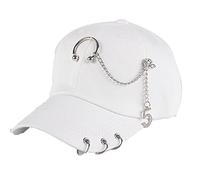 Gorra de béisbol de moda punk hip hop, gorra de béisbol ajustable para protección del sol, gorra de béisbol para hombres, hombres, malla negra, organizador de almacenamiento, exhibición negra para