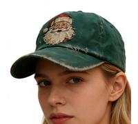 Gorra de Béisbol de Santa Claus Vintage, Transpirable y Festivo con Bordado
