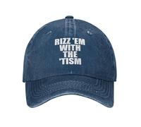 Gorra De Béisbol De Vaquero Rizz Em con The Tism Trucker Cap Breathable Gorras Deportivas Soft Gorra Deportiva para Pesca Sport Running